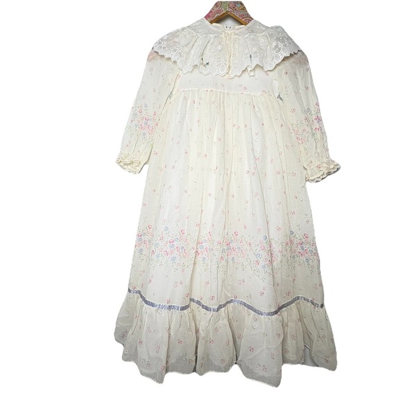 Other - Ruth Of‎ Carolina Dress Sz 5 VTG Lacy Prairie Style Lined Floral L